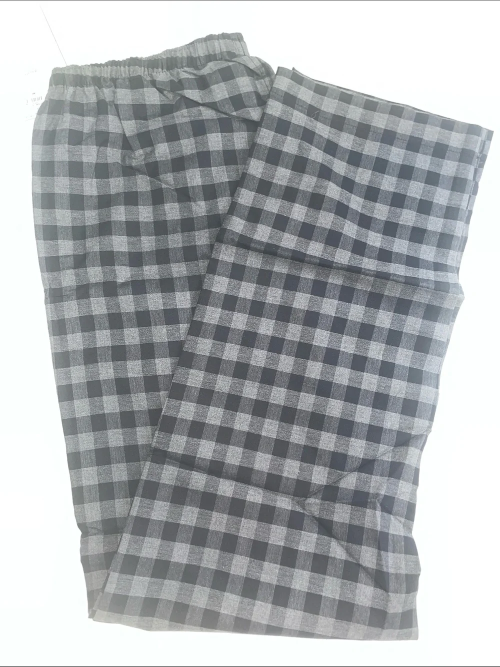 Black & Gray Gingham Drawstring PJ bottoms